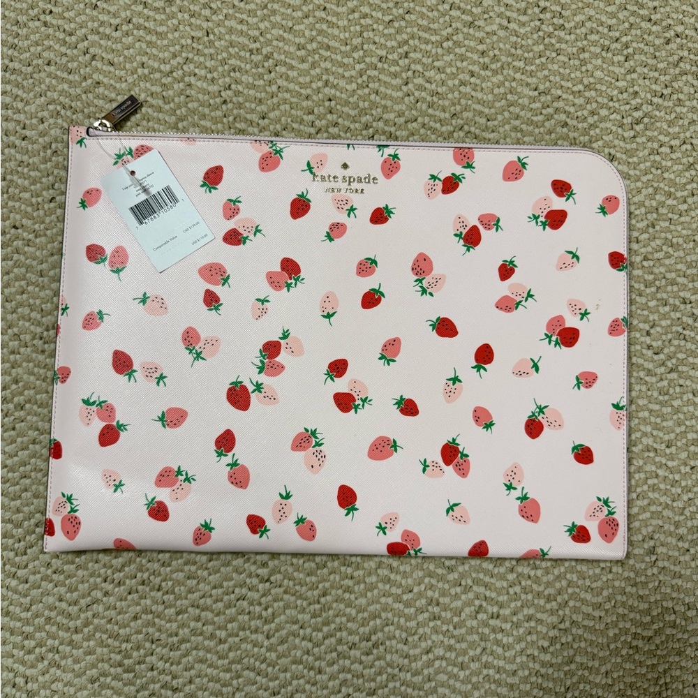 Kate Spade Pink Strawberry Laptop sleeve